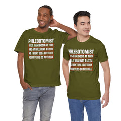 Phlebotomist Humor Tee, Funny Medical Shirt, Nurse Gift, Blood Tech Wear, Cute Phlebotomy Humor, Healthcare Apparel