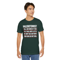 Phlebotomist Humor Tee, Funny Medical Shirt, Nurse Gift, Blood Tech Wear, Cute Phlebotomy Humor, Healthcare Apparel