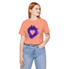 Galaxy Heart Tee — Purple or Green Splatter Heart T-Shirt