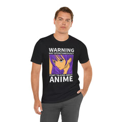 Funny Anime Talk Quote with Girl - Unisex Jersey Short Sleeve Tee