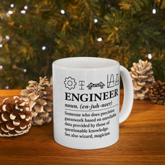 Engineer Definition Ceramic Mug — Funny STEM Gifts for Engineers (11oz, 15oz)