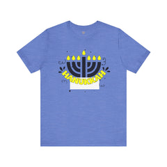 Hanukkah Menorah - Unisex Jersey Short Sleeve Tee