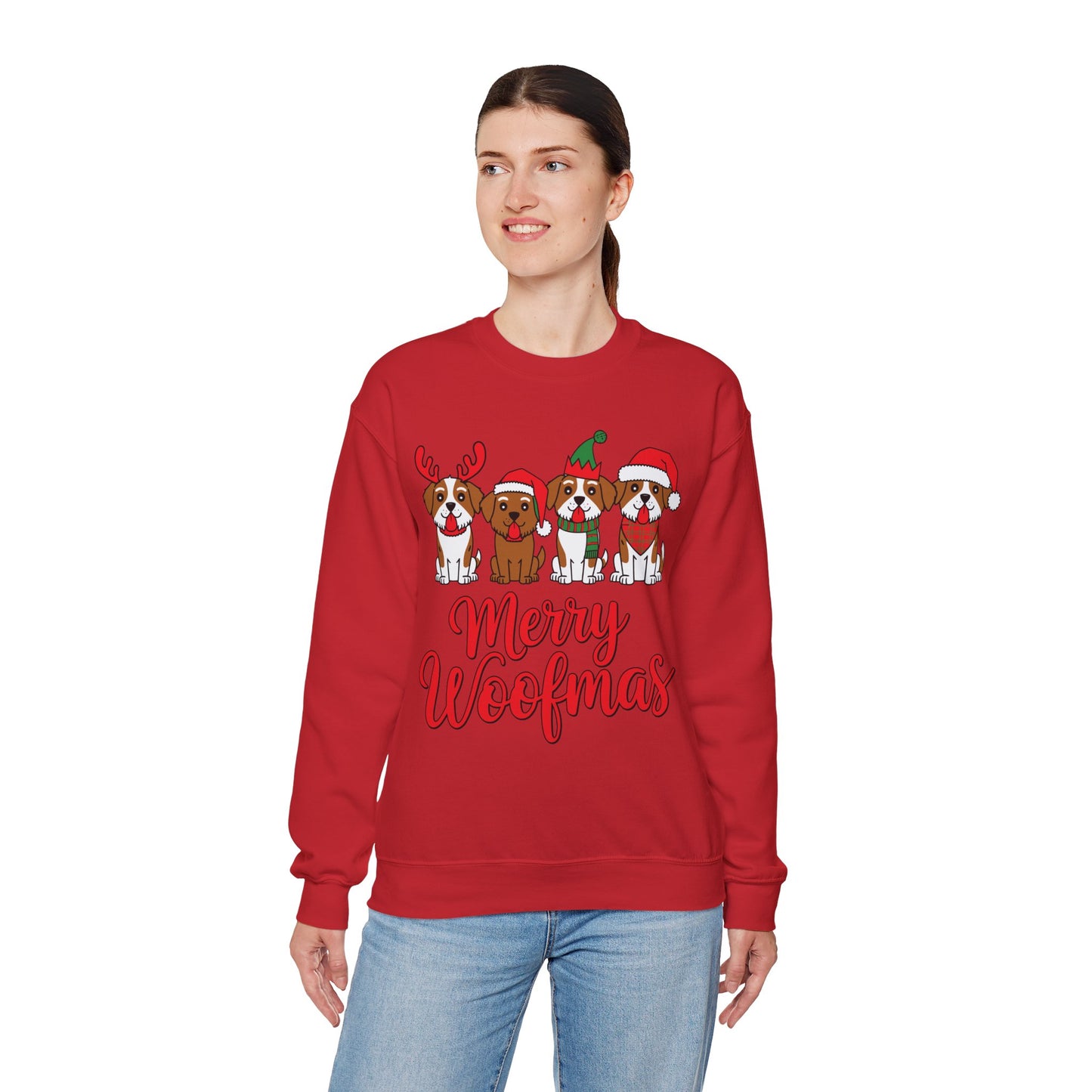 Merry Woofmas- Unisex Heavy Blend™ Crewneck Sweatshirt