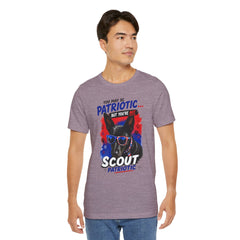 Personalized With Your Dogs Image and Name Patriotic Unisex Jersey Short Sleeve Tee
