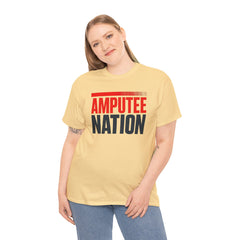 Amputee Nation Unisex Heavy Cotton Tee, Support Shirt, Gift for Amputees, Awareness Apparel, Casual Comfort Wear