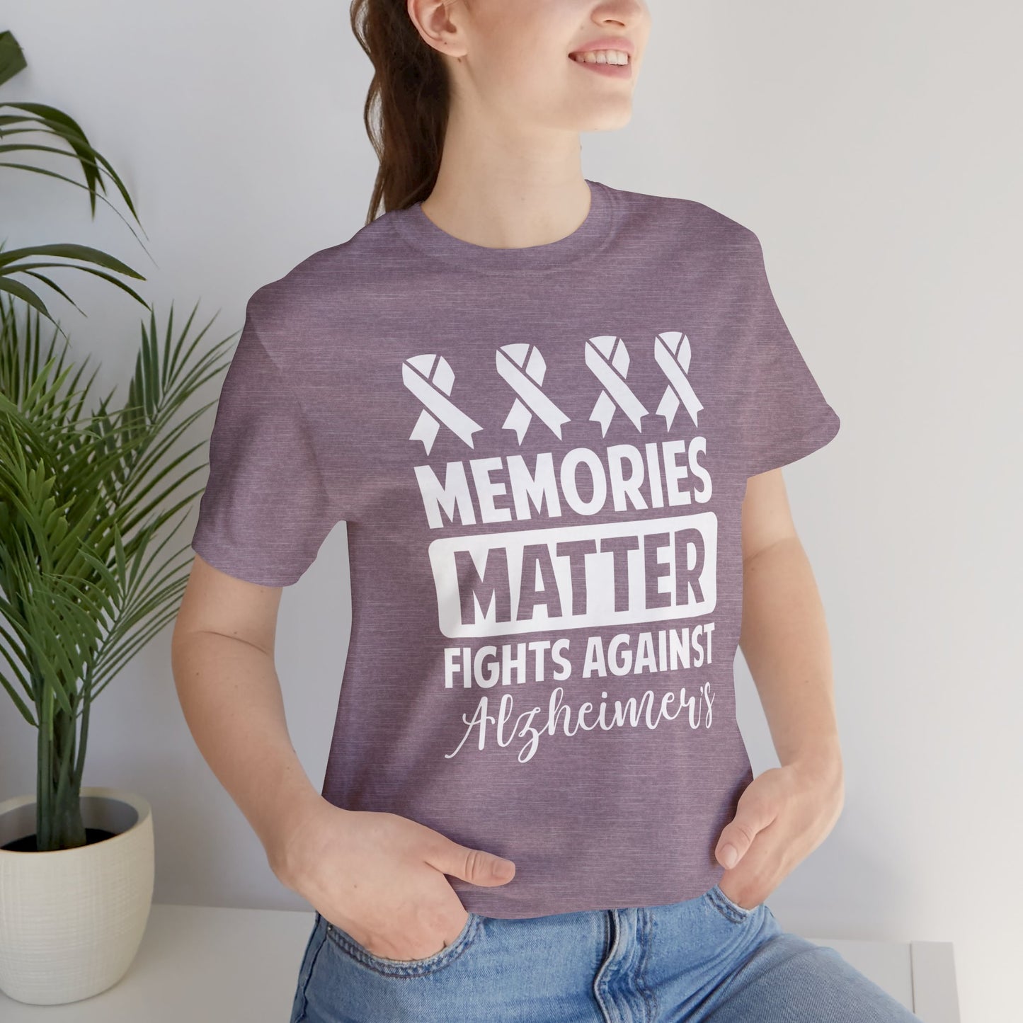 MEMORIES MATTER Fights Against Alzheimers- Unisex Jersey Short Sleeve Tee