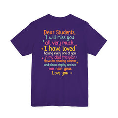 Teacher Appreciation T-Shirt — “Class Dismissed Miss ___” End-of-Year Goodbye Tee