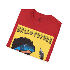 Hallo Future Pop Art Guy Unisex Softstyle T-Shirt