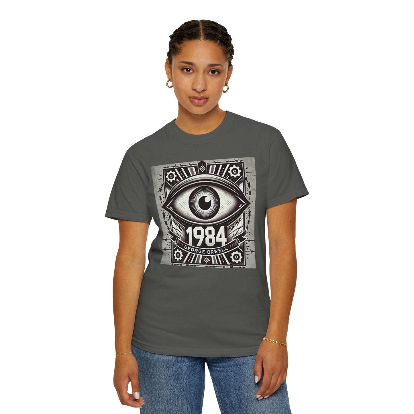 1984 Orwellian Graphic, Comfort Colors Soft Relaxed Fit Unisex Garment-Dyed T-shirt