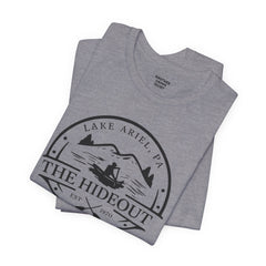 The Hideout Lake Ariel Tee — Vintage Lakeside Cabin T-Shirt