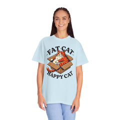 Fat Cat Happy Cat Graphic T-Shirt — Garment-Dyed Unisex Tee