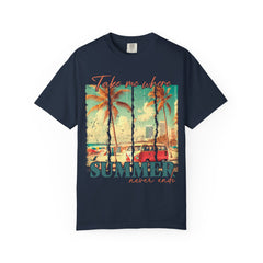 Summer Vibes Graphic T-Shirt - "Take Me Where Summer Never Ends"