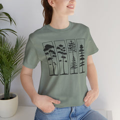 Nature-Inspired Unisex Jersey Tee, Tree Graphic T-Shirt, Eco-Friendly Fashion, Gift for Nature Lovers, Casual Wear, Outdoor Adventure
