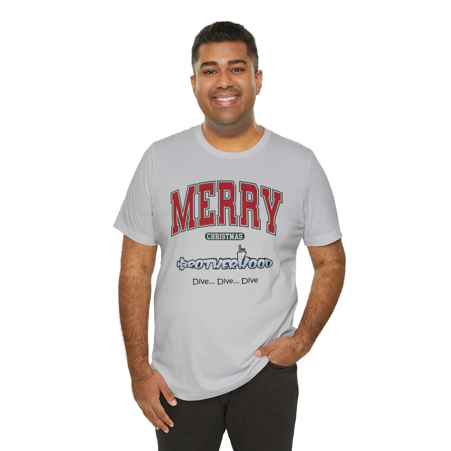 Big MERRY CHRISTMAS Submarine Brotherhood -Unisex Jersey Short Sleeve Tee