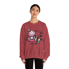 Woman's All You Need Is Love And Coffee Valentine -  Unisex Heavy Blend™ Crewneck Sweatshirt