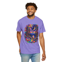 Mystical Psychedelic Moonlit Forest T-Shirt