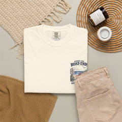 Where the Road Ends Long Island Unisex Garment-Dyed T-shirt
