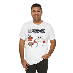 Legendary Showdown Rock Paper Scissors Funny Graphic Tee