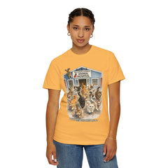 Front Graphic "Who Let the Cats Out?" Baldwin Harbor Animal Hospital Cute Vet Clinic T Shirt