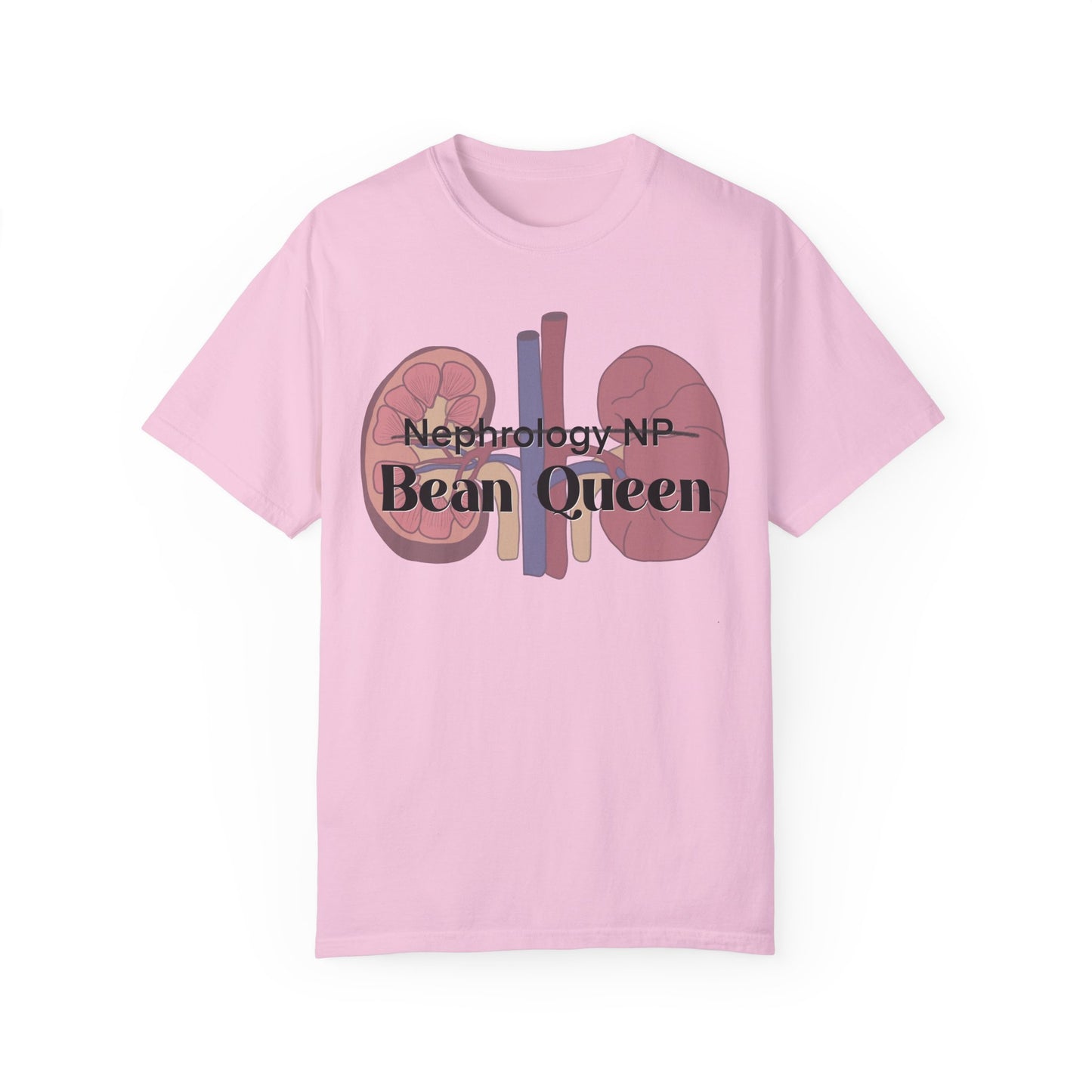 Nephrology NP Bean Queen, Graphic Unisex Garment-Dyed T-shirt