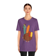 Thankful Teacher T‑Shirt – Hand Turkey Teacher Appreciation Tee