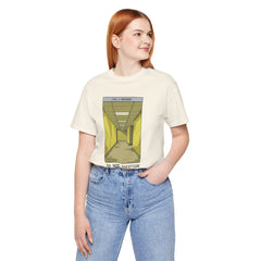 Do Not Question The Hallway T-Shirt — Retro Yellow Corridor Graphic Tee