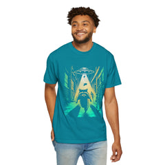 Raccoon UFO Funny Comfort Colors Graphic T-Shirt