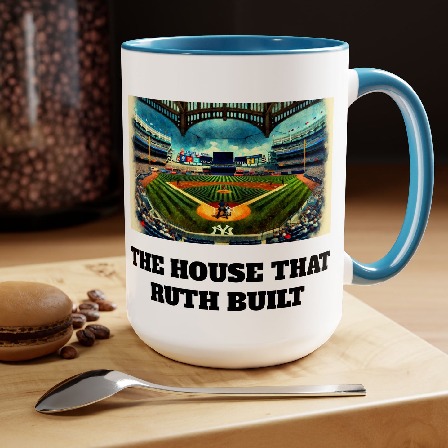 YANKEE STADIUM graphic mug, Two-Tone Coffee 15 oz Mug