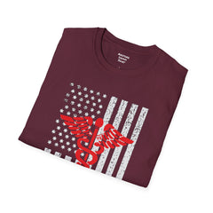 American Doctor - Unisex Softstyle T-Shirt | Doctor Awareness, Medical Wear, Gift For Him, Scrubs Lover, Hospital Staff Gift, Gift For Him