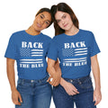 BACK THE BLUE Flag, Graphic Unisex Short Sleeve Tee