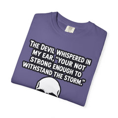 Funny Grammar Police - 'The Devil Whispered...' Skull Resilience Graphic Tee