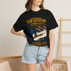 USS Sam Rayburn SSBN-635 Submarine T-Shirt — "Forty One for Freedom" Patriotic Navy Tee