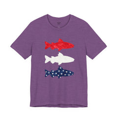 Patriotic Trout T-Shirt — Red White & Blue Fish Tee