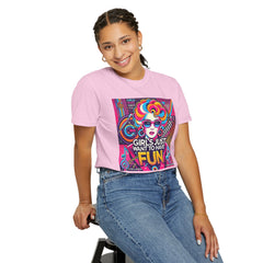 80s Music Girls Just Want To Have Fun  - Graphic Comfort Colors Garment Dyed Shirt