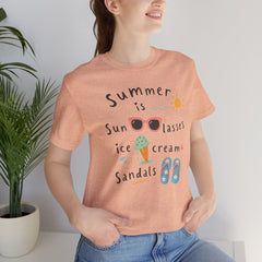 Summer Is — Graphic Tee (Sunglasses, Ice Cream & Sandals)