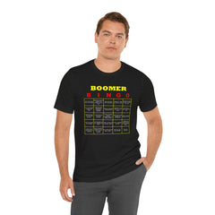 FUNNY BOOMER BINGO - Unisex Jersey Short Sleeve Tee
