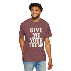 Two And A Half Men Inspired Graphic T-Shirt - Give Me Your Thumb Vintage Tee