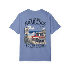 Where the Road Ends Long Island Unisex Garment-Dyed T-shirt