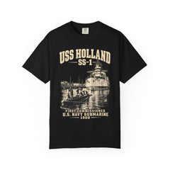 USS Holland SS-1 Submarine Vintage Graphic T-Shirt — Navy History Tee
