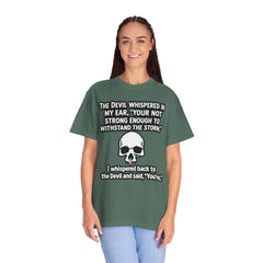 Funny Grammar Police - 'The Devil Whispered...' Skull Resilience Graphic Tee