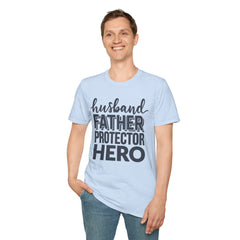 Husband Father Protector Hero Unisex Softstyle T-Shirt