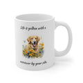 Golden Retriever Quote, White Ceramic Mug