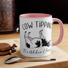 COW TIPPING Awareness - Accent Mugs | Cow Tipping Is Real, Bovine Humor. Gift For Him, Gift For Her, Farm Humor, Cow Fan Gift, Farm Animal