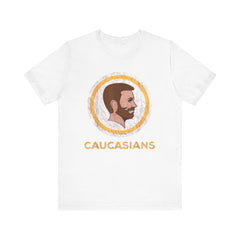 Bearded Graphic Tee - Funny Caucasians Satire Head Shot Unisex Jersey Short Sleeve Tee
