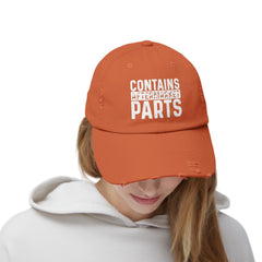 Amputee humor cap, distressed unisex cap, aftermarket parts hat, amputee awareness gift, funny amputee gift, recovery encouragement gift