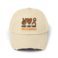 Amputee Awareness cap, Peace Love Hope , Limb Loss Awareness cap, distressed unisex graphic hat, amputee gift, recovery encouragement gift