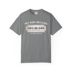 My SSN Became Razor Blades Graphic Vintage Submarine Veteran Tee