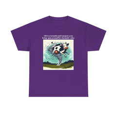 Funny Cow Caught In Tornado Unisex Tee