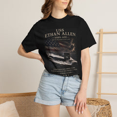 USS Ethan Allen SSBN-608 T-Shirt — "Forty One for Freedom" Patriotic Submarine Tee