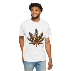 Vintage Leopard Cannabis Leaf T-shirt — Weed Lover Stoner Gift